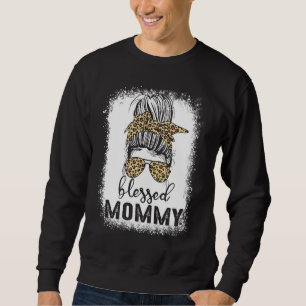 Moletom Cristã Sangrenta Mãe Mensagem Bun Abençoada Mamãe