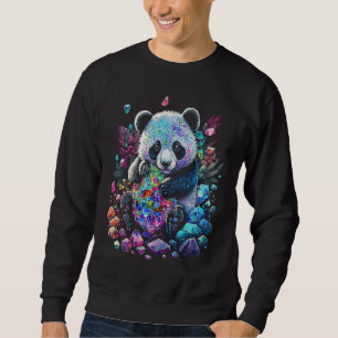 Moletom Cristais Esotéricos de Panda Ilustração Fofa