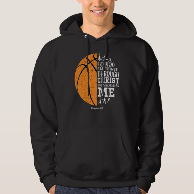 Moletom Cristão de Basquete Meninos Religiosos (Frente)