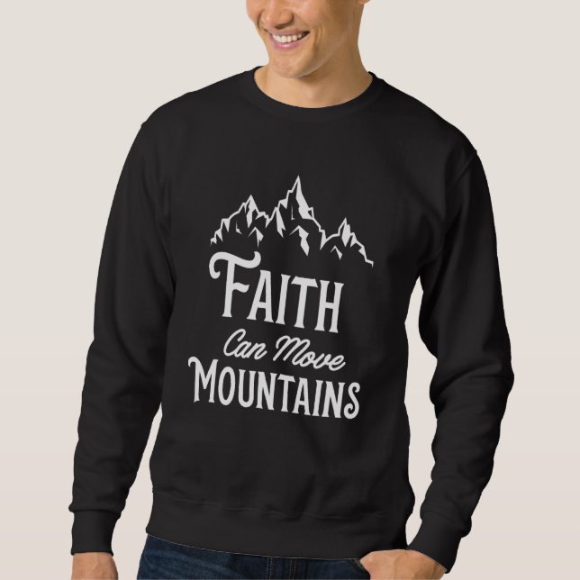 Moletom Cristo de Jesus Cristão - A fé pode mover montanha (Frente)