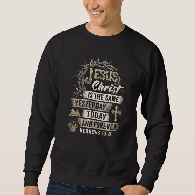 Moletom Cristo é o Mesmo Ontem Hoje e Sempre Heb (Frente)