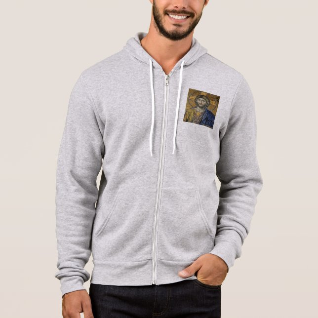Moletom Cristo Pantocrator Mosiac Icônico Religioso Roman  (Frente)