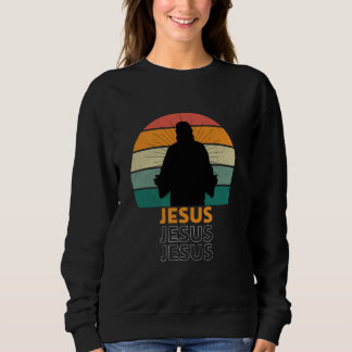 Moletom Cristo Silhuette Retro Sunset