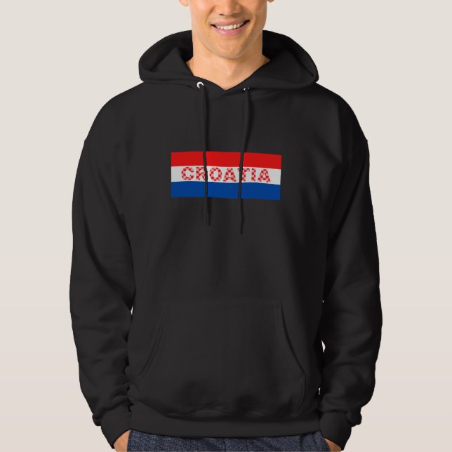 Moletom Croácia: Bandeira da Croácia Cores Hoodie (Frente)