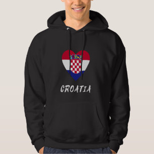 Moletom Croácia Heart Hrvatska Flag Pride Roots Orud Croa
