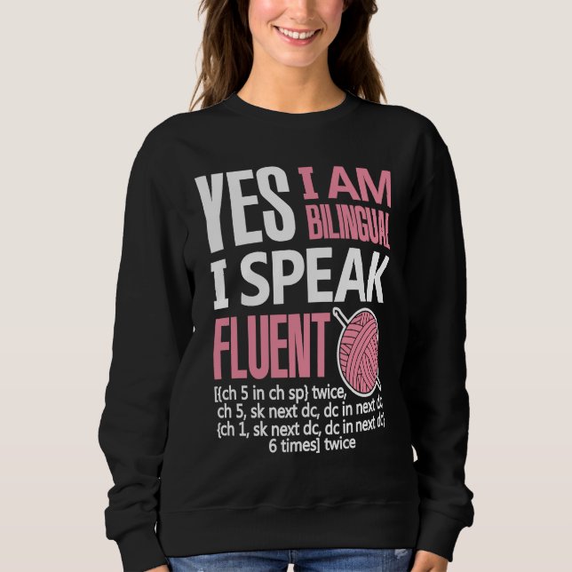 Moletom Croche Bilingual Crocheting Needlecraft  Sewing (Frente)