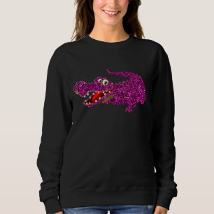Moletom Crocodilo Animal Alligator Vermelho Rosa Meninas