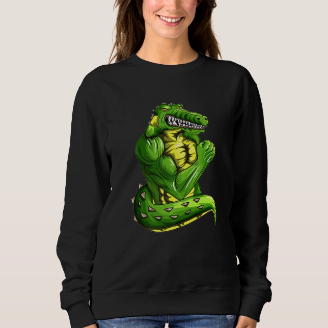 Moletom Crocodilo Com Atleta Com Musculatura Lizard A (Frente)