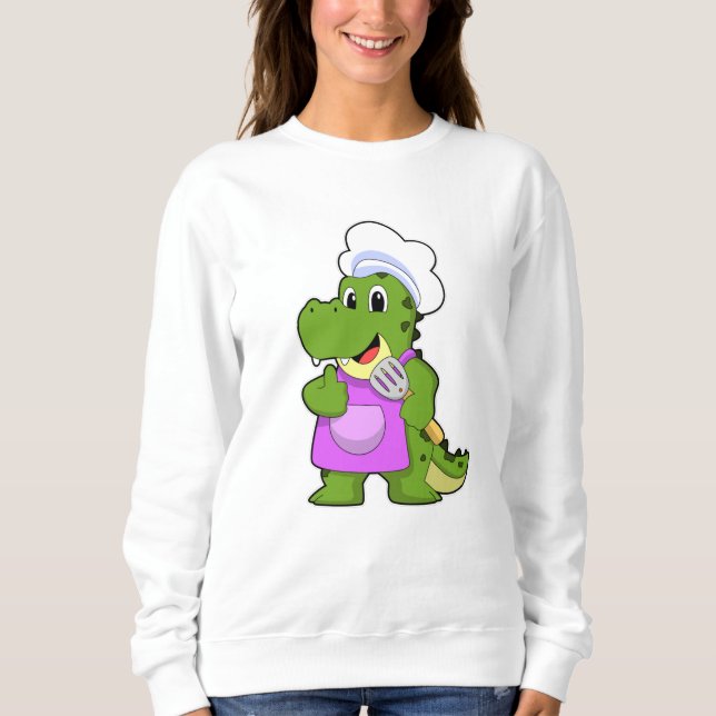 Moletom Crocodilo como Cozinhar com Espatula (Frente)