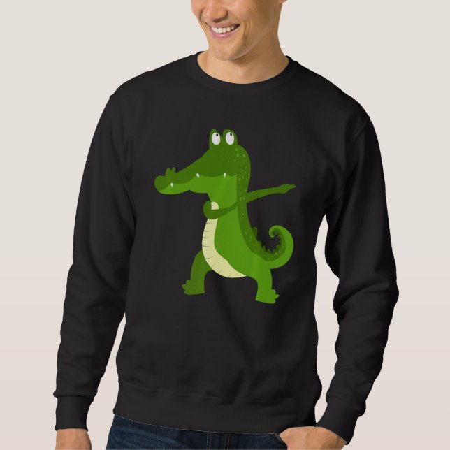 Moletom Crocodilo Dabbing Alligator Cute Daement (Frente)