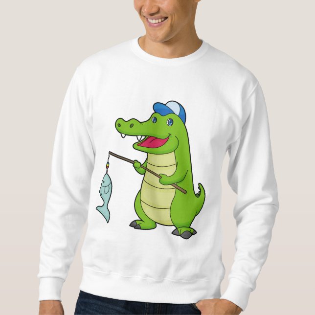 Moletom Crocodilo Pesca com Pescado (Frente)