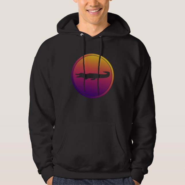 Moletom Crocodilo Synthwave Retrowave Animal Selvagem (Frente)
