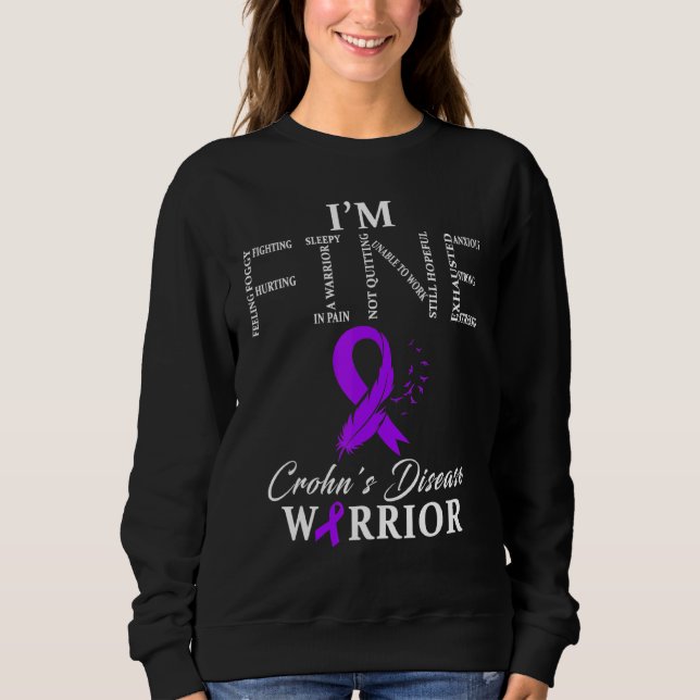 Moletom Crohns Disease Warrior Im Fine (Frente)