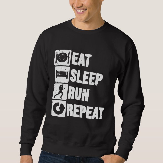 Moletom Cross-Country Sleep Executar Repetir Mulheres Em C (Frente)