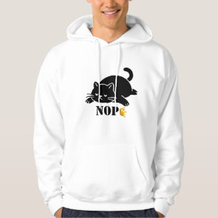 Moletom Crown NOPE Gato Preto Engraçado para Amantes de Ga