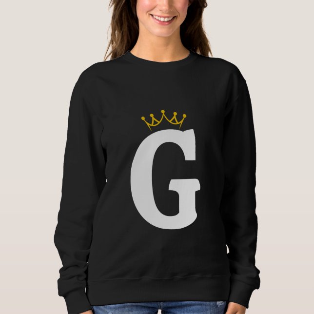 Moletom Crowned Letter G Monogram Design (Frente)