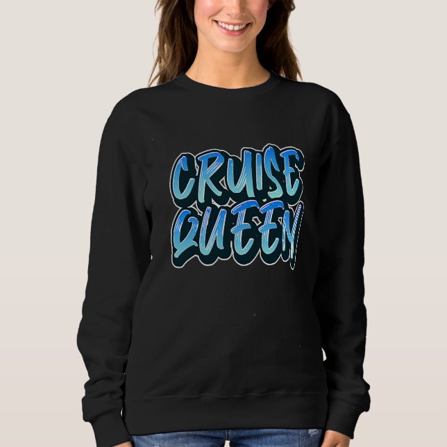 Moletom Cruise Queen Funny Cruise Ship (Frente)
