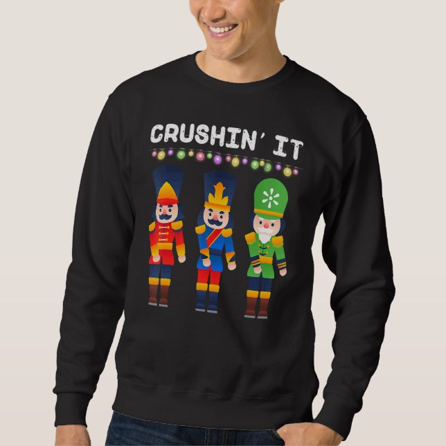 Moletom Crushin It Flossing Nutcracker Christmas Dance (Frente)