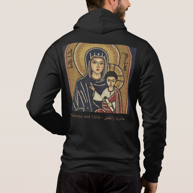 Moletom Cruz da Igreja Maronita com Jesus e Mary Hoodie (Verso)