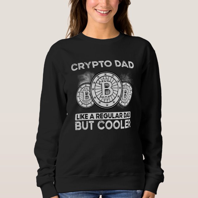 Moletom Crypto Dad Cryptocurrency Blockchain Trader Best D (Frente)