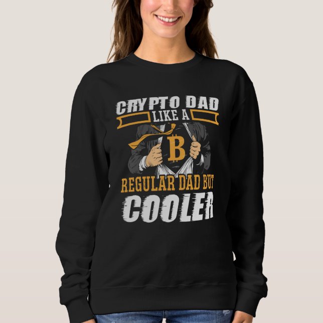 Moletom Crypto Dad Cryptocurrency Blockchain Trader Best D (Frente)
