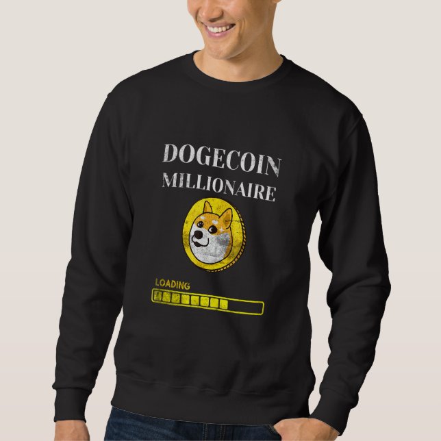 Moletom Crypto Dogecoin Millionaire Cryptocurrency Trader (Frente)