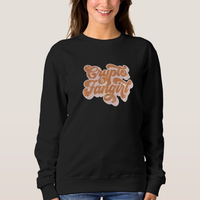 Moletom Crypto Fangirl Moças de Criptomoeda Que Compram Cr (Frente)