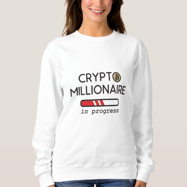 Moletom Crypto Millionaire em curso (Frente)