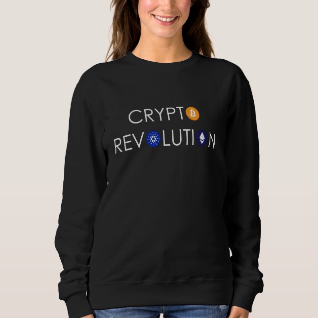 Moletom Crypto Revolution Hodl Cryptocurrency Btc Eth Ada (Frente)