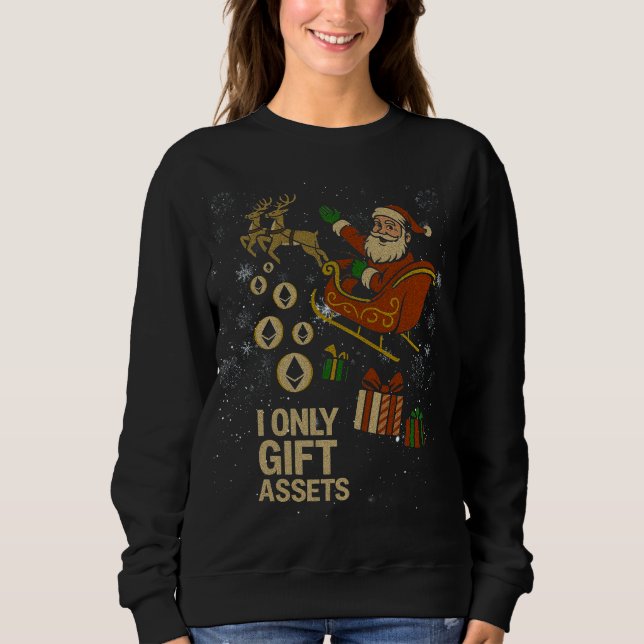 Moletom Crypto Sleigh Ride™ Natal para Stakers de ETH (Frente)