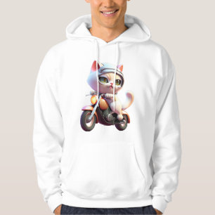 Moletom CTE-CAT dirigindo motocicleta T-Shirt clássico (7)