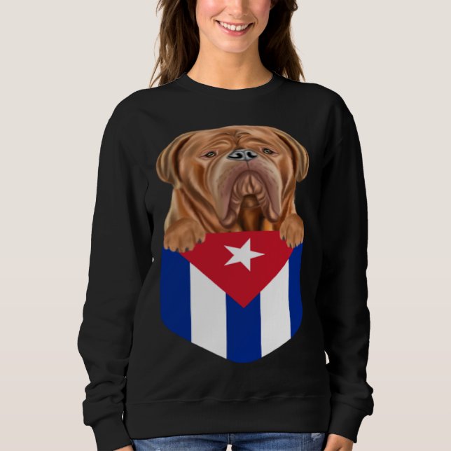 Moletom Cuba Flag Dogues de Bordeaux Dog In Pocket (Frente)