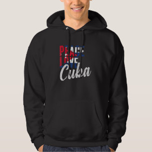 Moletom Cuba: Paz e amor a Cuba Mulheres Cubanita Bandeira