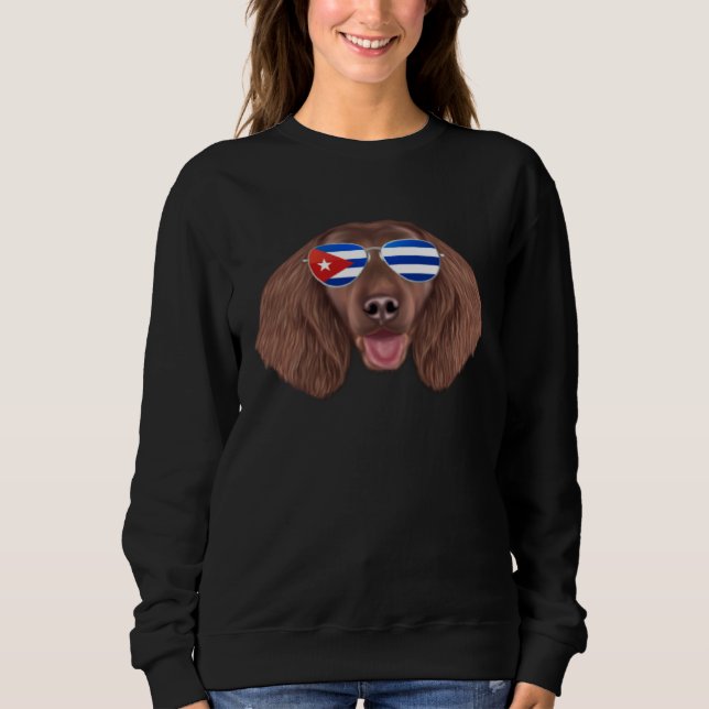 Moletom Cuban Flag American Water Spaniel Dog Cuba Pocket (Frente)