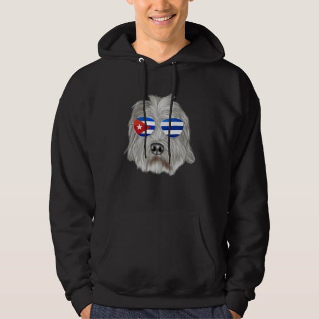 Moletom Cuban Flag Dandie Dinmont Terrier Dog Cuba Pocket (Frente)