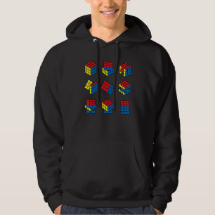Moletom Cubo de Quebra-cabeça de velocidade de corte