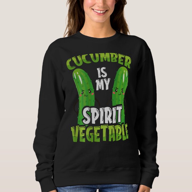 Moletom Cucumber Is My Spirit Vegetable Backprint Vegetabl (Frente)