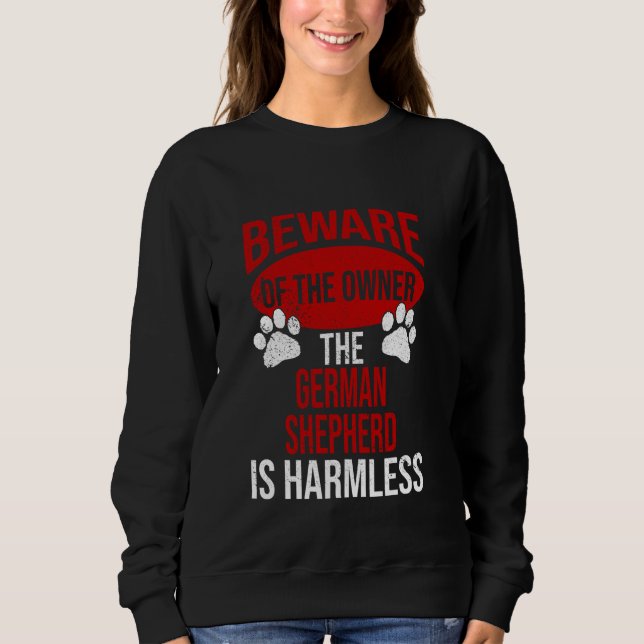 Moletom Cuidado - Cachorro Pai Cachorro Mãe German shepher (Frente)