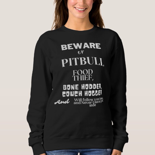 Moletom Cuidado Com O Pitbull (Frente)