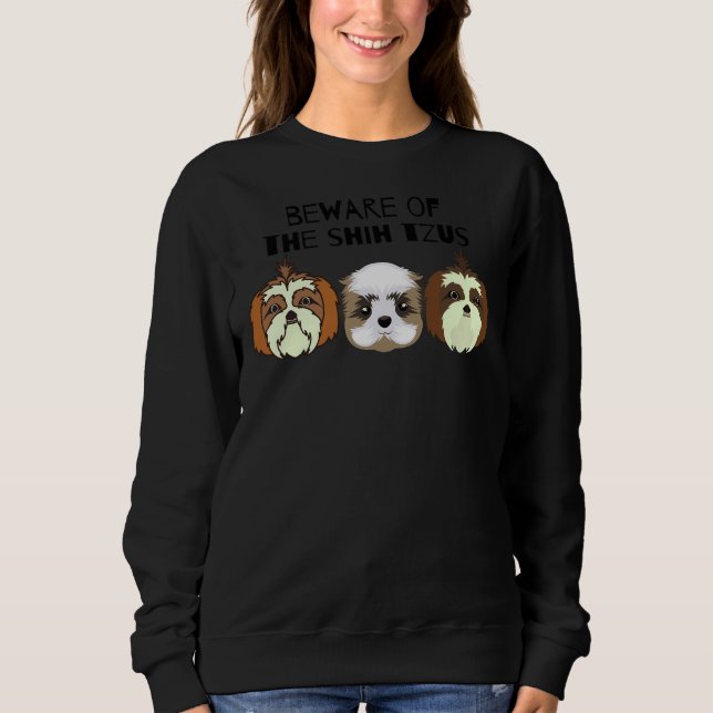 Moletom Cuidado Com O Shih Tzus (Frente)