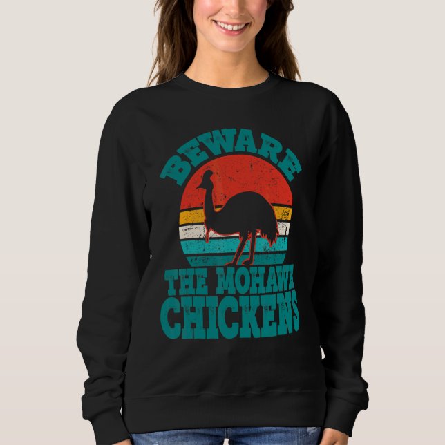 Moletom Cuidado Com Os Frangos Mohawk Cool Cassowary (Frente)