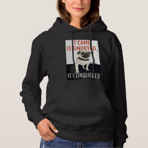 Moletom Cuidado com Pug! T-Shirt Clássico 820