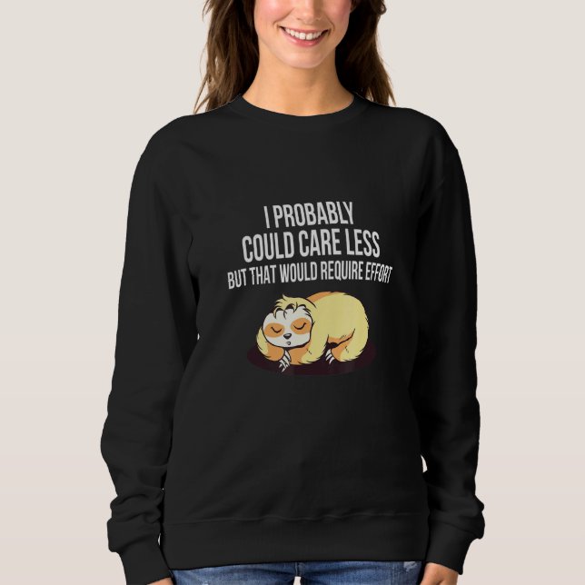 Moletom Cuidar Menos Exigiria Esforço Lama Meme Lloth (Frente)