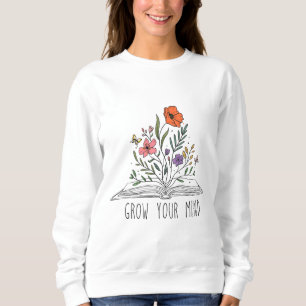 Moletom Cultive sua mente Boho Wildflower e Book Sweatshir