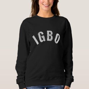 Moletom Cultura nigeriana IGBO Grande Le Vintage desgasta