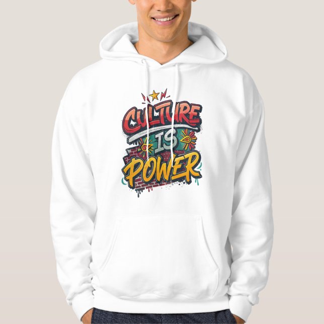 Moletom Culture Is Power Black History Month Black hoodie (Frente)