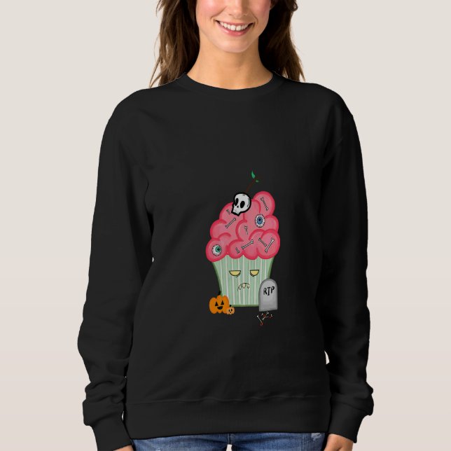 Moletom Cupcake de Zumbi para o Halloween (Frente)