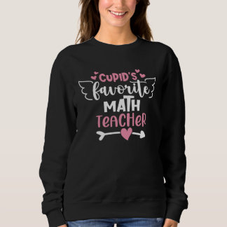 Moletom Cupid s Favorite Math Teacher Valentines Day Schoo