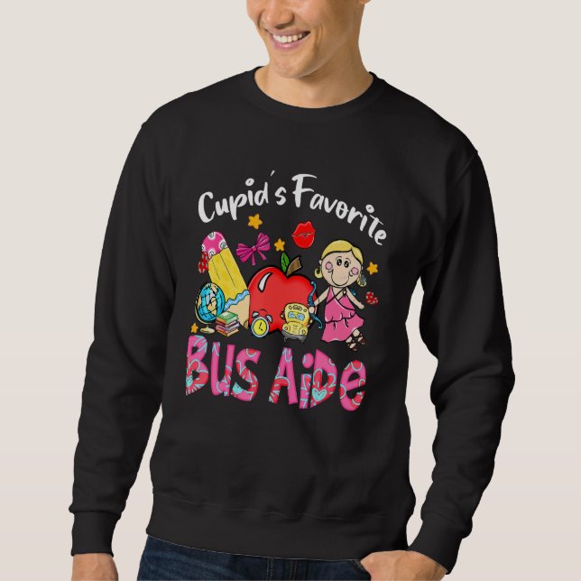 Moletom Cupid's Favorite Bus Aide Apple Cute Cupid Valenti (Frente)