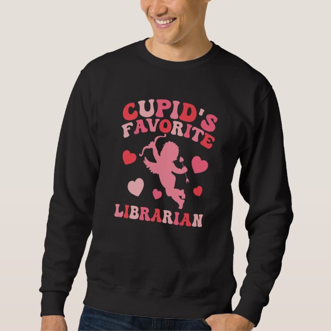 Moletom Cupids Favorite Librarian Funny Librarian Valentin (Frente)